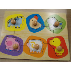 Maletin 3 Puzzles de madera. Nenittos. Segunda mano