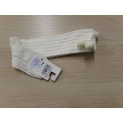 Calcetin alto blanco pompon talla 6 años. A estrenar