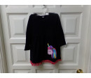 Vestido negro unicornio talla 4 años. Segunda mano