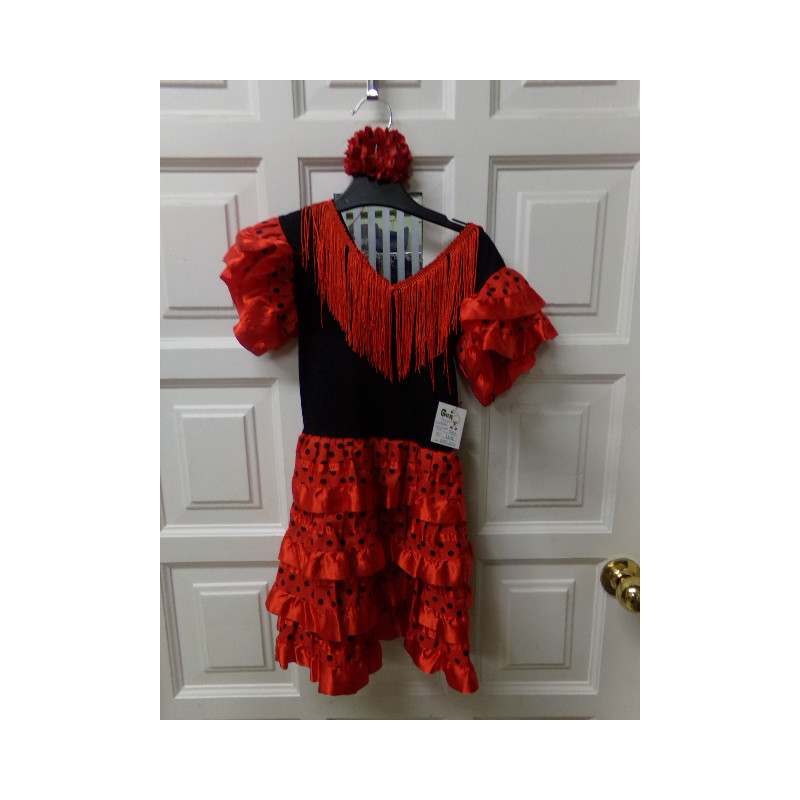 Disfraz Sevillana talla 5-6 años. Segunda mano