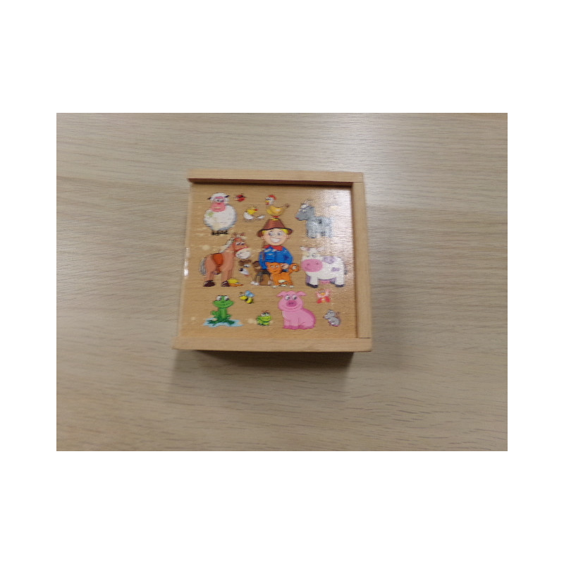 Juego memoria, animales, de madera. Segunda mano