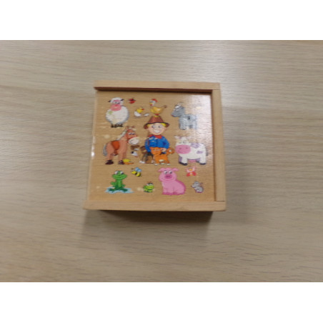 Juego memoria, animales, de madera. Segunda mano