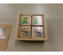 Juego memoria, animales, de madera. Segunda mano