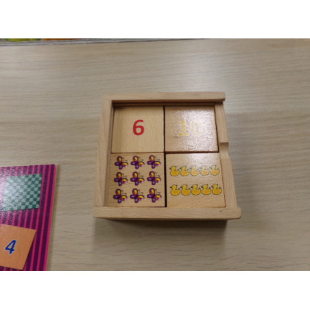 Juego de números de madera. Segunda mano