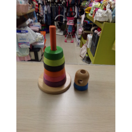 Pirámide Aros de madera IKEA. Segunda mano