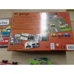 Mi garaje libro puzzle con 3 coches. Segunda mano