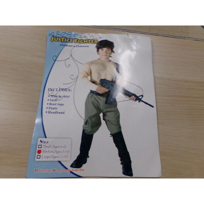 Disfraz de Justiciero talla 7-10 años. Segunda mano