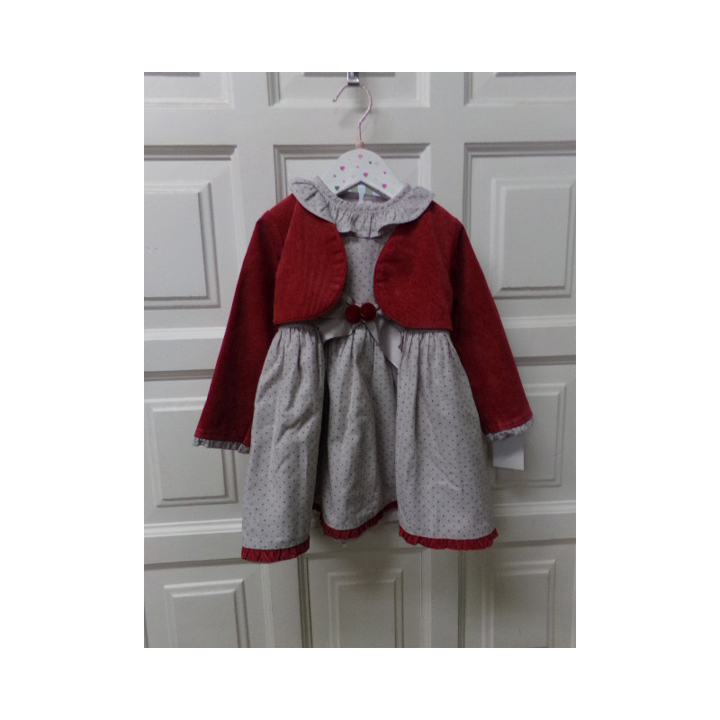 Conjunto vestido co chaqueta talla 2 años. Segunda mano