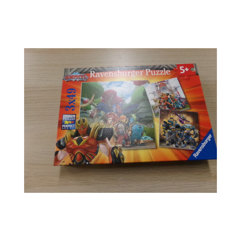 3 Puzzles de Gormitti 49 piezas. Segunda mano