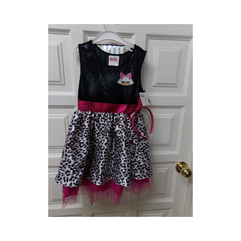 Disfra LOL con diadema talla 5-6 años. Segund amano