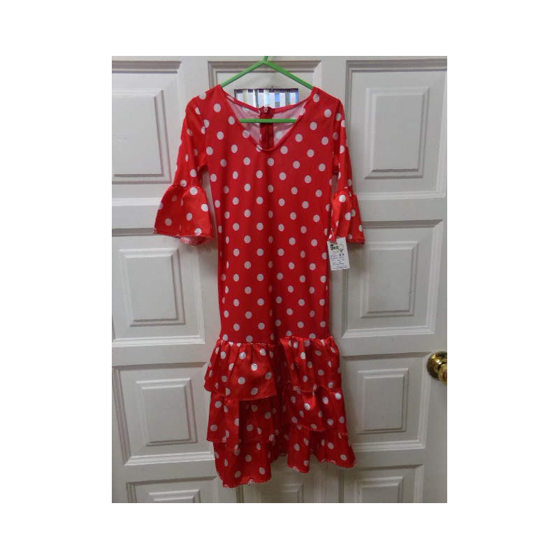 Vestido de Flamenca talla 3-4 años. Segunda mano