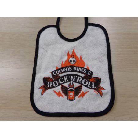 Babero Cuerios bibes e Rock and Roll. Sin uso