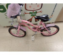 Bicicleta rosa 16" con cesta