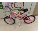 Bicicleta rosa 16" con cesta