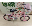 Bicicleta rosa 16" con cesta