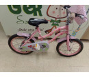 Bicicleta rosa 16" con cesta