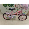 Bicicleta rosa 16" con cesta