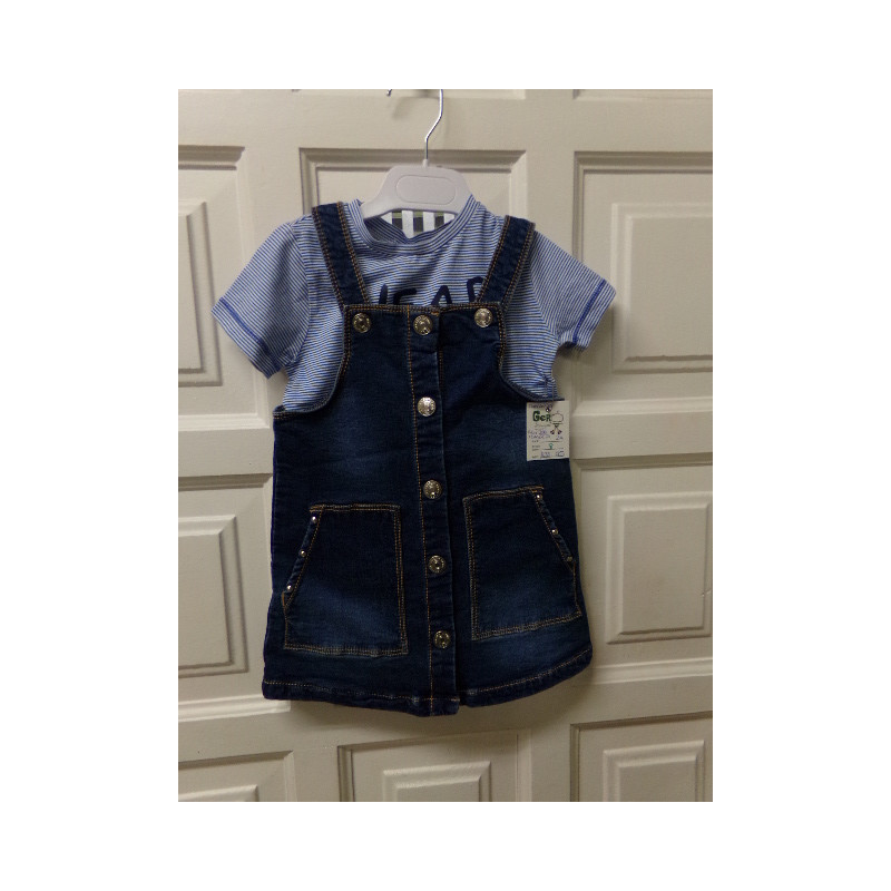 Pichi vaquero con camiseta talla 2 años. Segunda mano