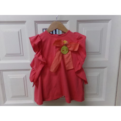 Conjunto Falda y Blusa con broche Kids Chocolate 8 años. Segunda mano.