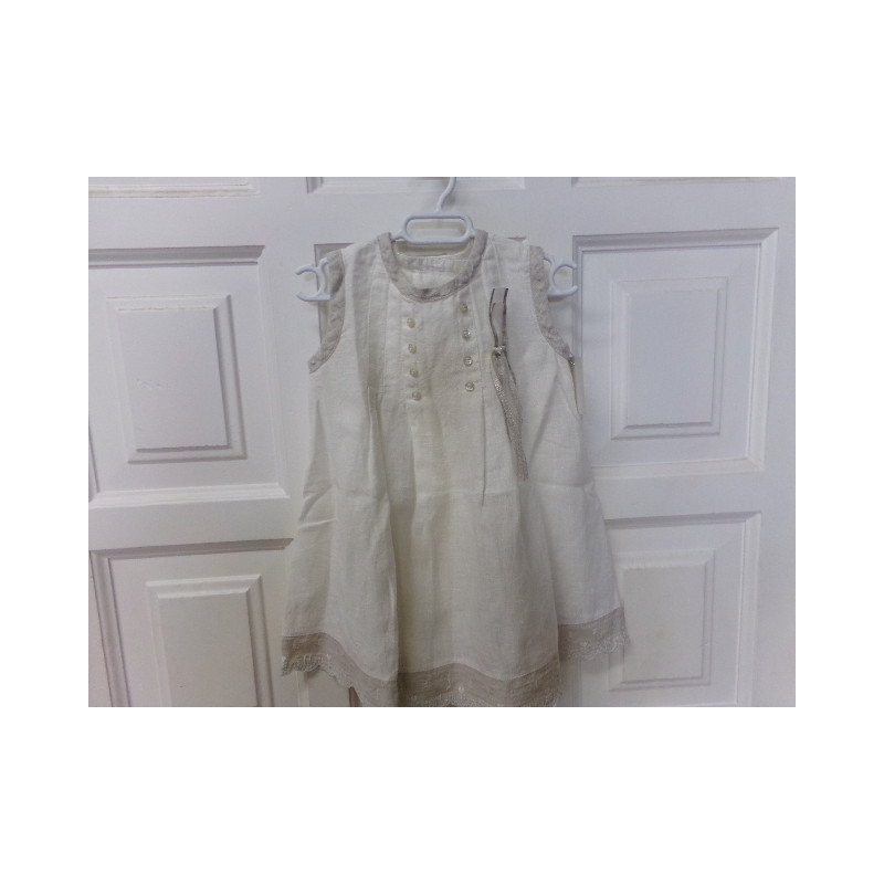Vestido lino Nanos 24 meses. Segunda mano.