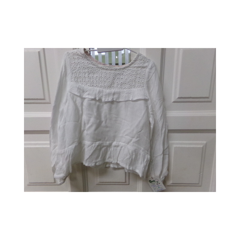 Blusa blanca Ikks 3 años. Segunda mano.