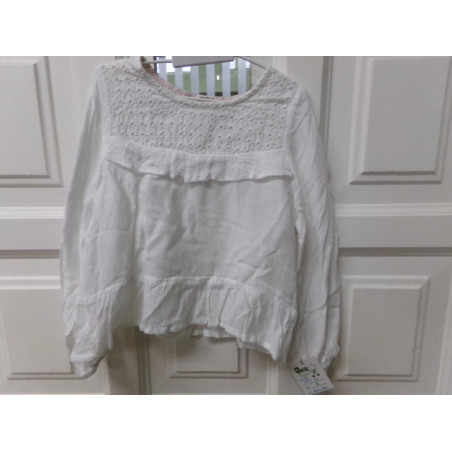 Blusa blanca Ikks 3 años. Segunda mano.