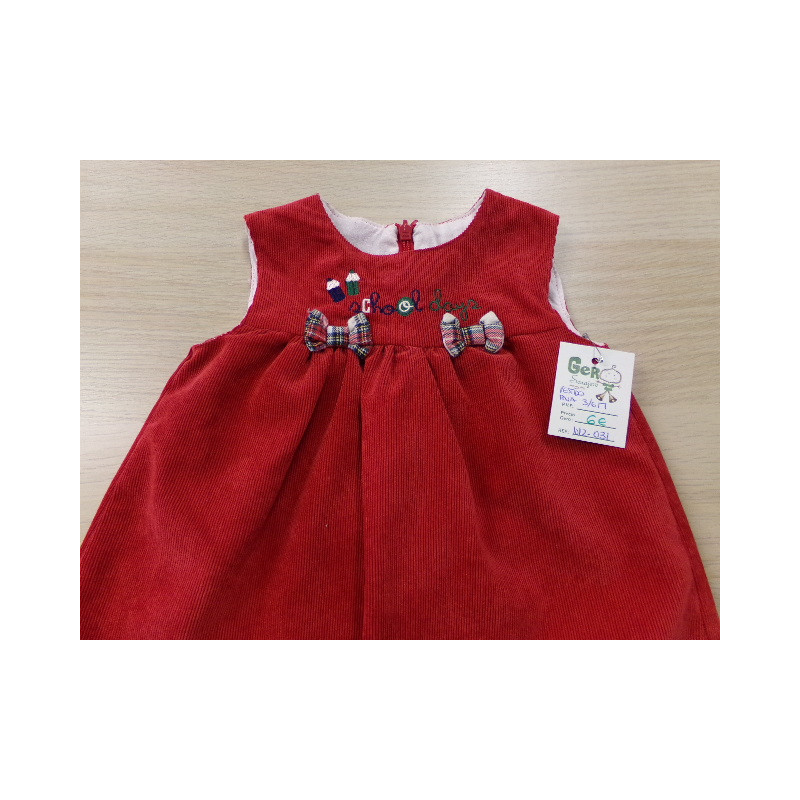 Vestido pana 3-6 meses. Segunda mano.