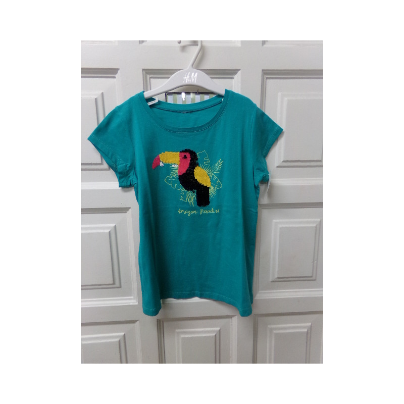 Camiseta 8-9 años tucan verde. Segunda mano.