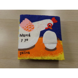 Libro tela blandito Combel Mama y yo gallina. Segunda mano.