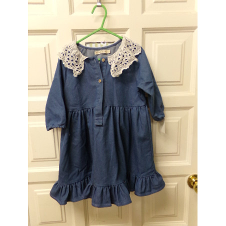 Vestido vaquero Mia y Lia 5 años. Segunda mano.