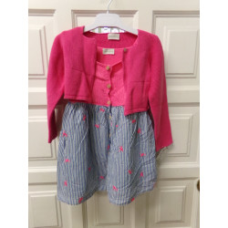 Vestido y chaqueta Cesar Blanco 6 años. Segunda mano.