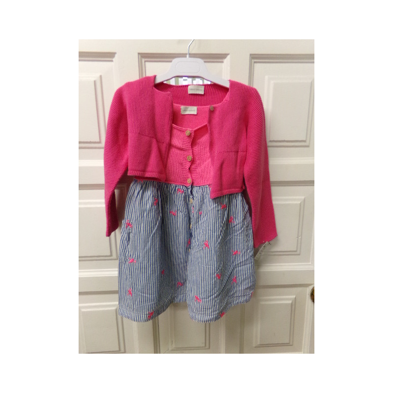 Vestido y chaqueta Cesar Blanco 6 años. Segunda mano.