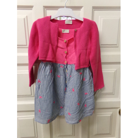 Vestido y chaqueta Cesar Blanco 6 años. Segunda mano.