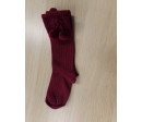 Calcetines nº 22-24 granate con pompones. Sin uso.