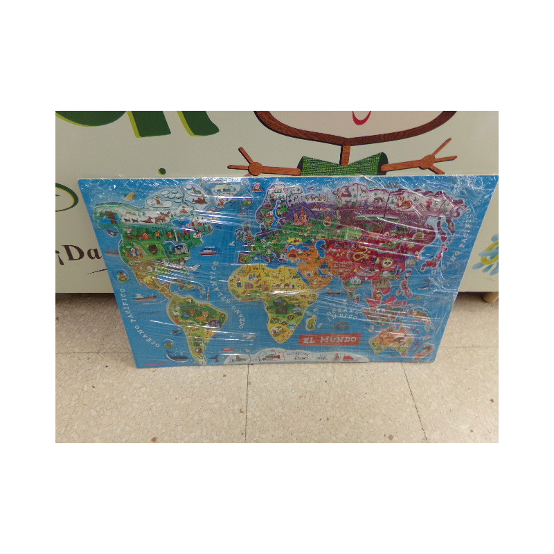 Puzzle magnético mundial Janoud. Segunda mano.