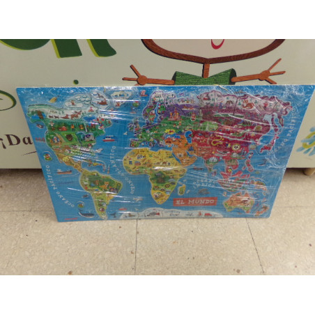 Puzzle magnético mundial Janoud. Segunda mano.