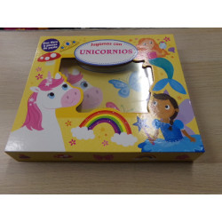 Libro puzzle jugamos con unicornios. Segunda mano.