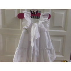 Vestido verano blanco con lazo 3 años. Segunda mano.