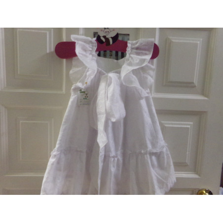 Vestido verano blanco con lazo 3 años. Segunda mano.