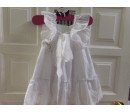 Vestido verano blanco con lazo 3 años. Segunda mano.