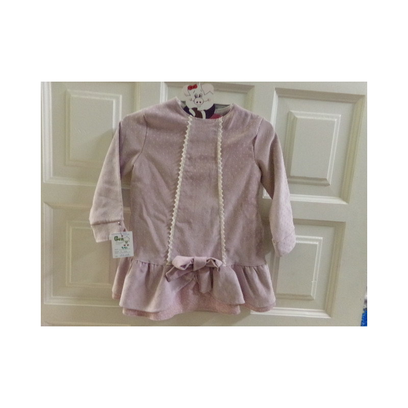 Vestido rosa topitos 3 años. Segunda mano.