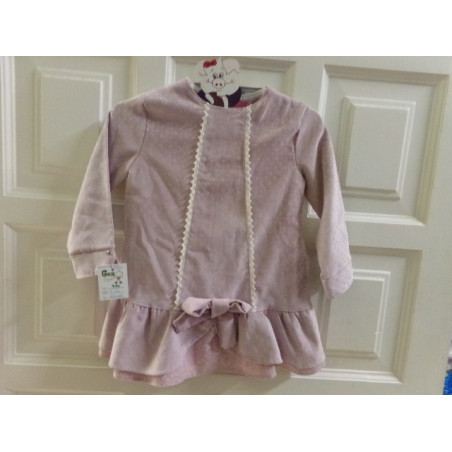 Vestido rosa topitos 3 años. Segunda mano.