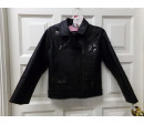 Cazadora negra polipiel 8 años. Segunda mano.