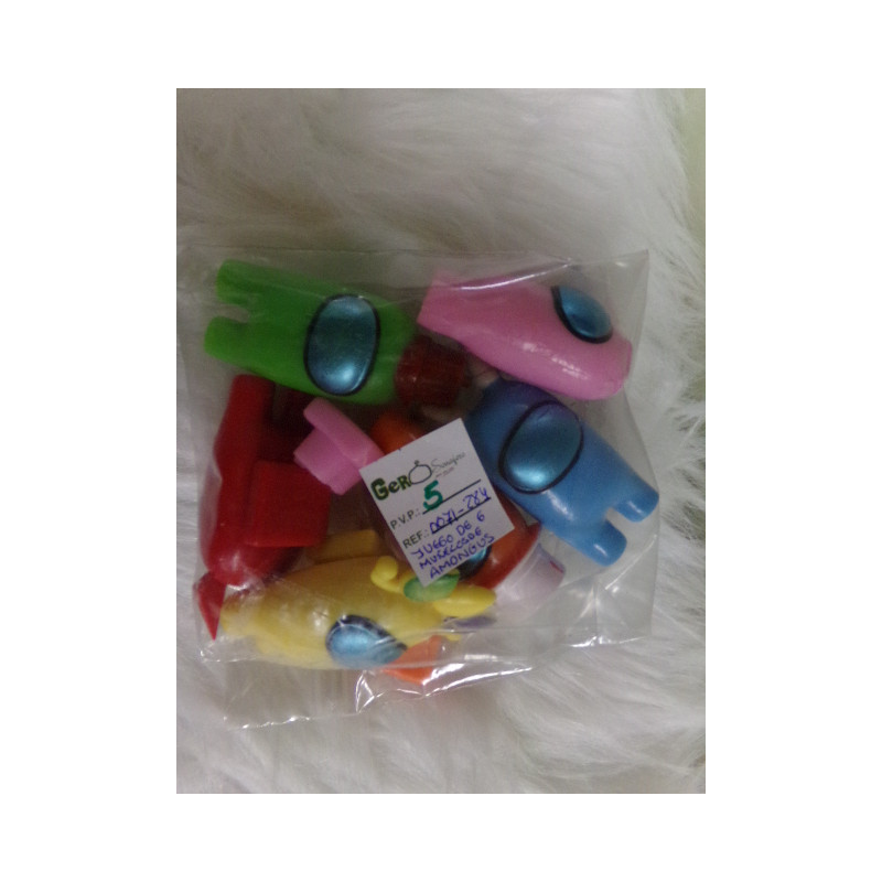 Lote 6 muñecos Amongus. Segunda mano.