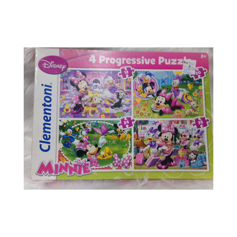 4 puzzles progresivos Minnie. Segunda mano.