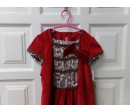 Vestido pana rojo 5-6 años. Segunda mano.