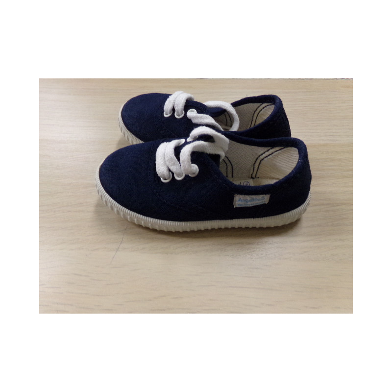 Tenis loneta Angelitos azul marino. Segunda mano.