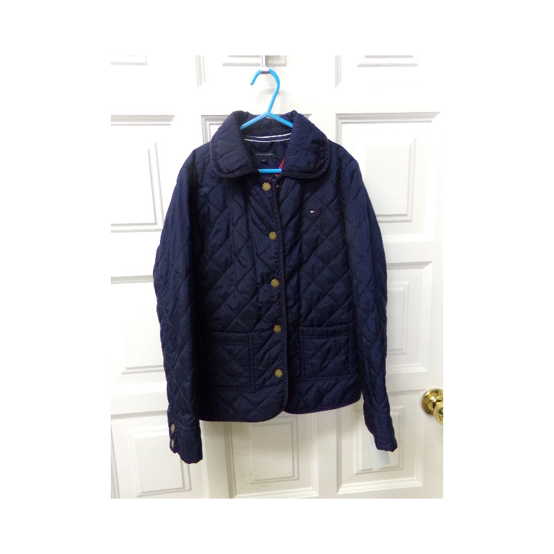 Chaquetón Tommy Hilfiger azul marino 10 años. Segunda mano.