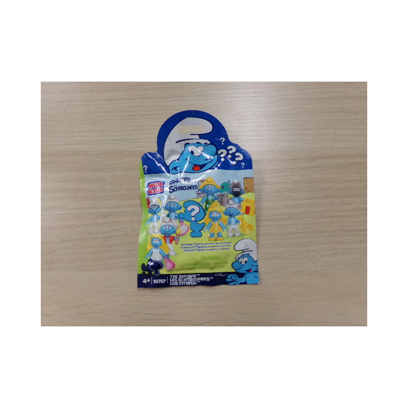 Sobre pitufos. Sin uso.