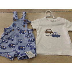 Peto y camiseta Mayoral 2-4 meses. Segunda mano.
